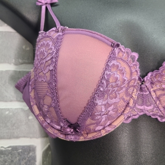 Adore Me Bra Women 38C Underwire Purple Lace Bra - Picture 2 of 8